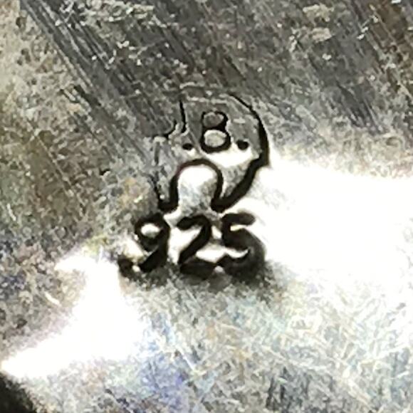 VTG Running Bear Trading Sterling Silver Turquoise Sawtooth Bezel Cuff Bracelet - Picture 2 of 13